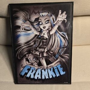 Monster High Frankie Doll Art - Black, White, Blue